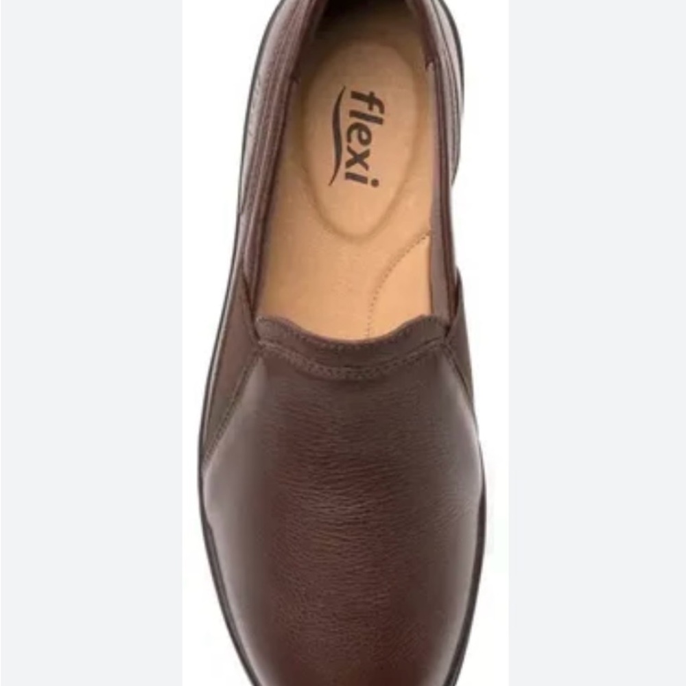 Flexi Men's Brown Leather Loafers